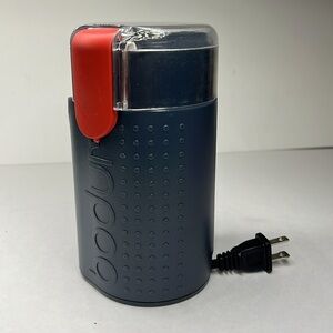 Bodum Bistro Electric Coffee Grinder Gray Red - Perfect Working Condition